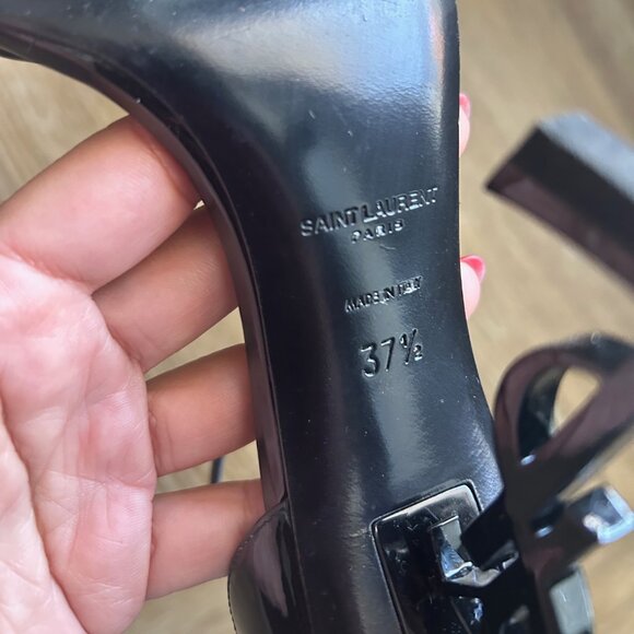 YSL Opyum Sandals in Black Patent Leather - Picture 4 of 7